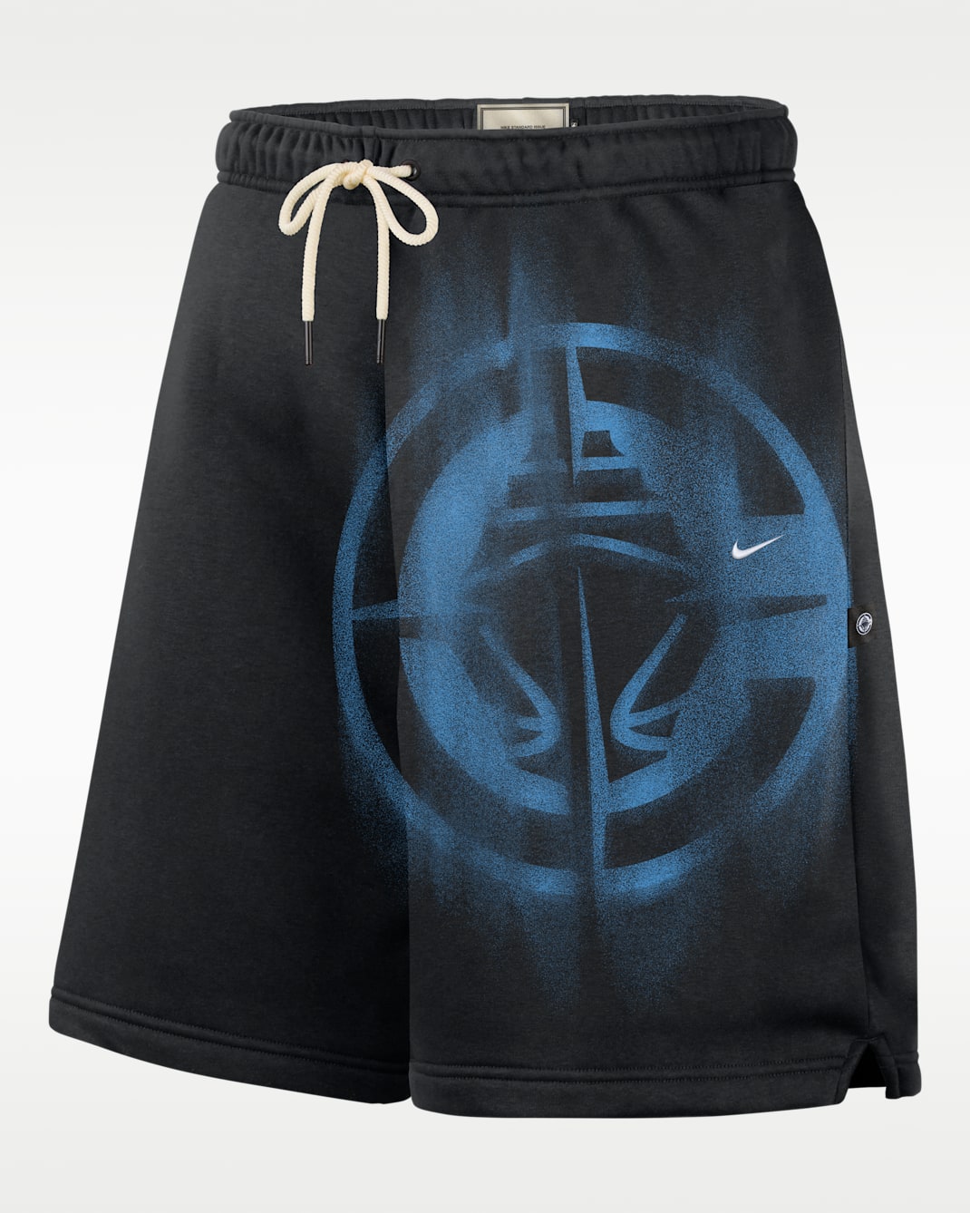 Shorts de básquetbol de tejido Fleece para hombre LA Clippers Standard Issue - Negro/Blanco
