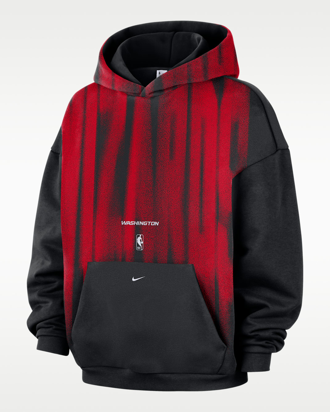 Washington Wizards Standard Issue Men's Therma-FIT Fleece Basketball Hoodie - Black/White
