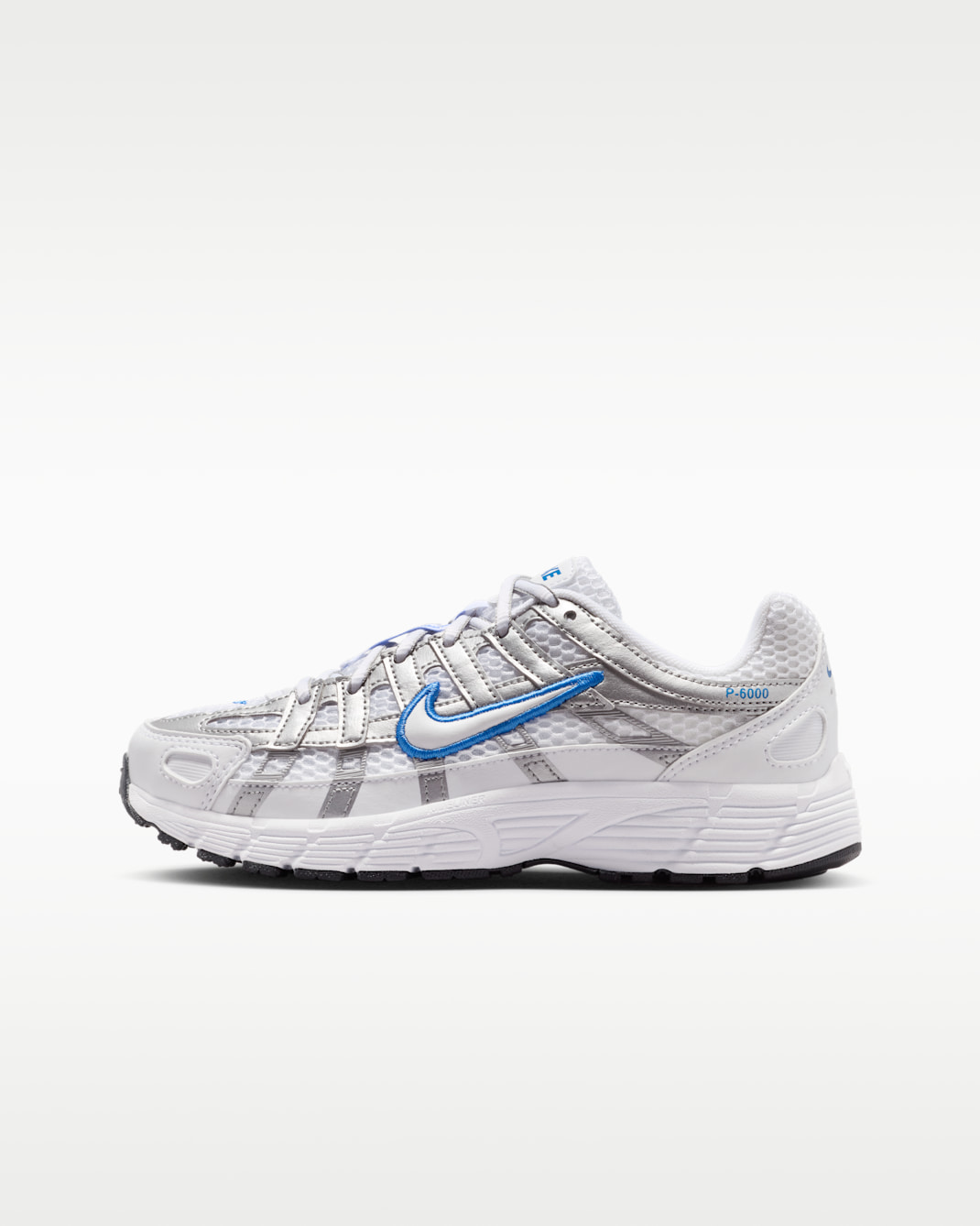 Nike P-6000 Big Kids' Shoes - White/Blue Crystal/Metallic Silver/White