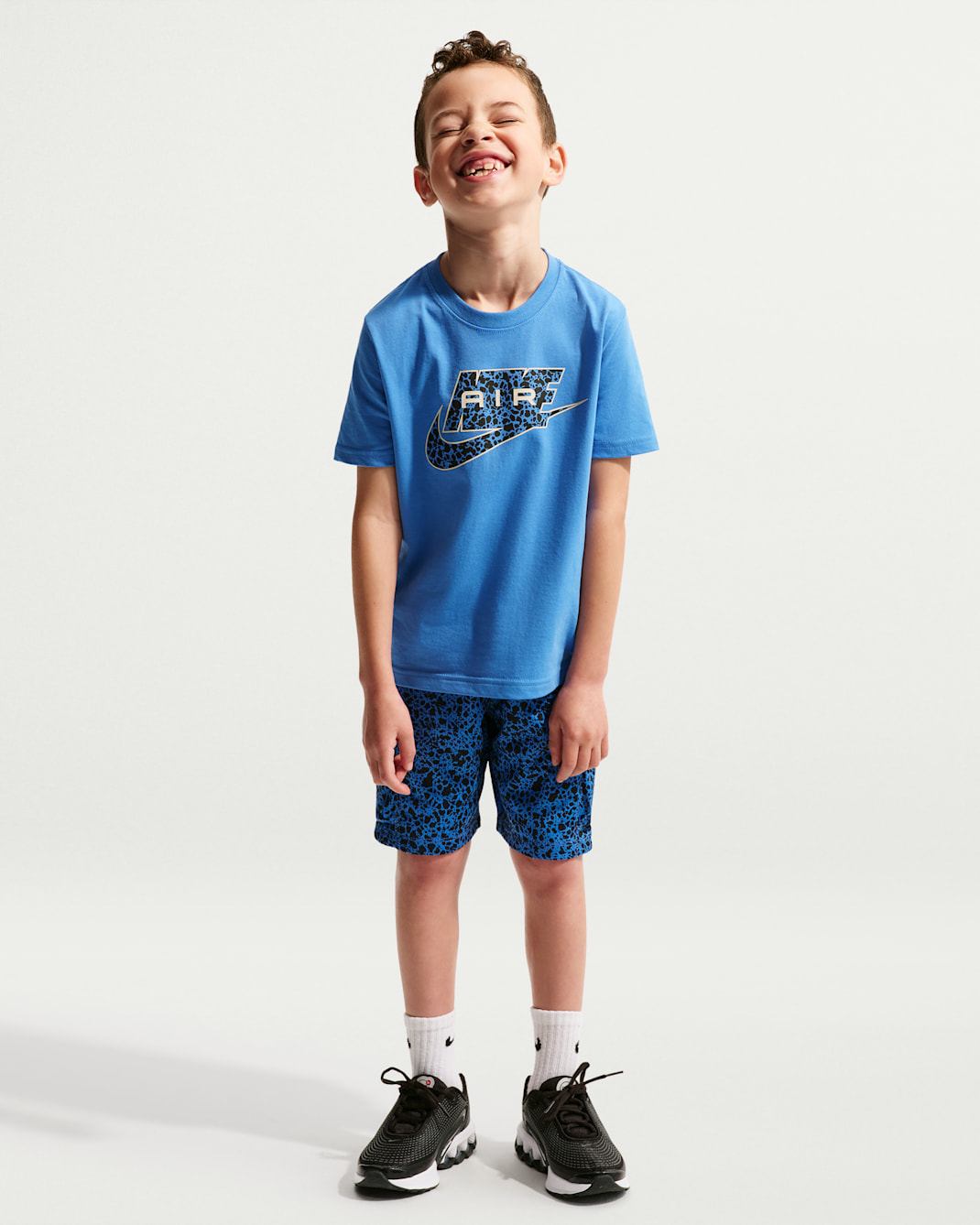 Nike Little Kids' Dri-FIT 2-Piece Air Printed Cargo Shorts Set - Blue Crystal