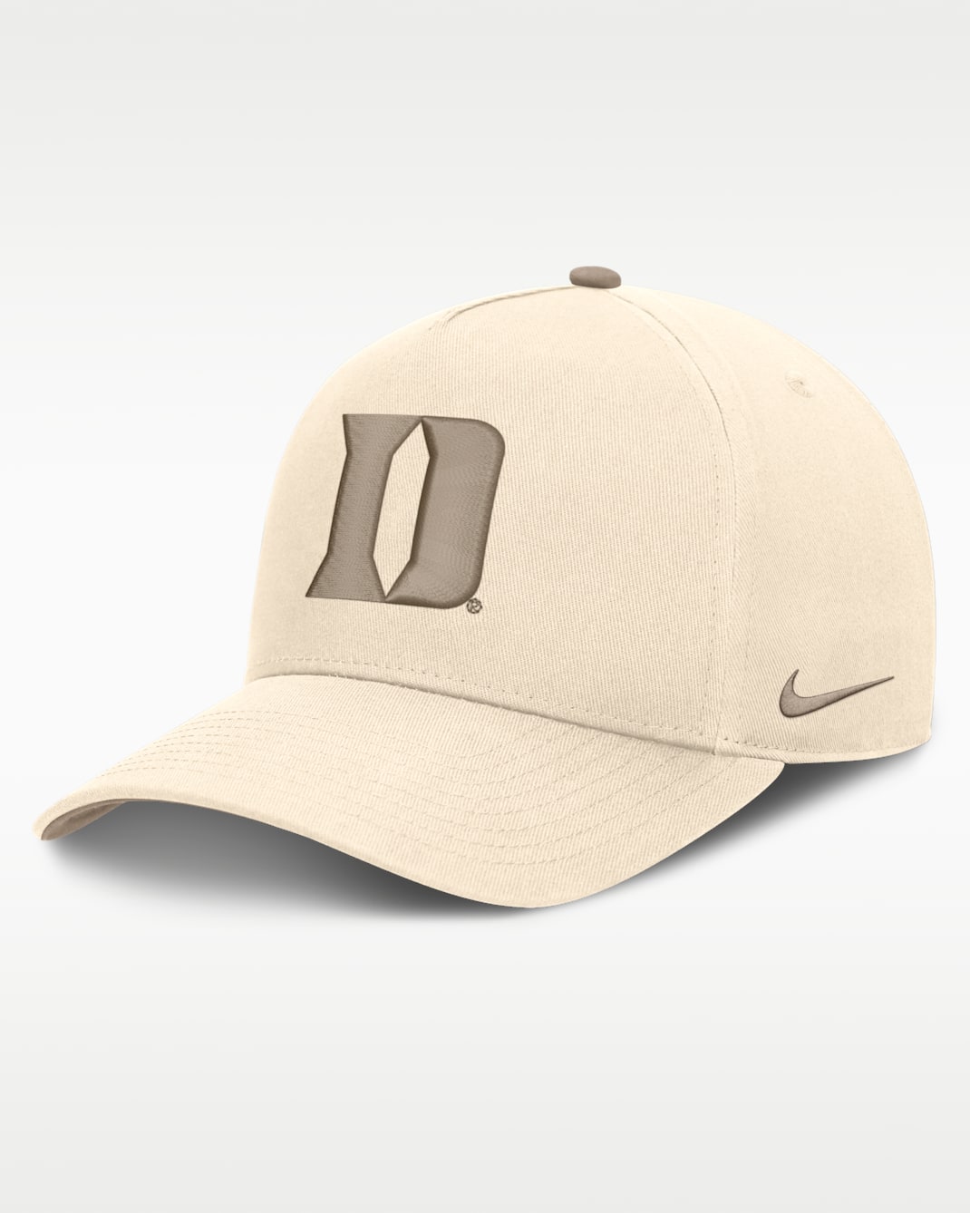 Duke Origin of Speed Rise Men's Nike Dri-FIT College A-Frame Adjustable Hat - Natural/Khaki