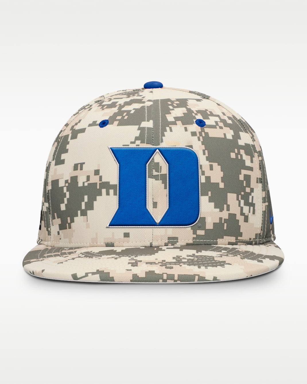 Duke Blue Devils Dugout True Men’s Nike Dri-FIT College Fitted Hat - Camo Green