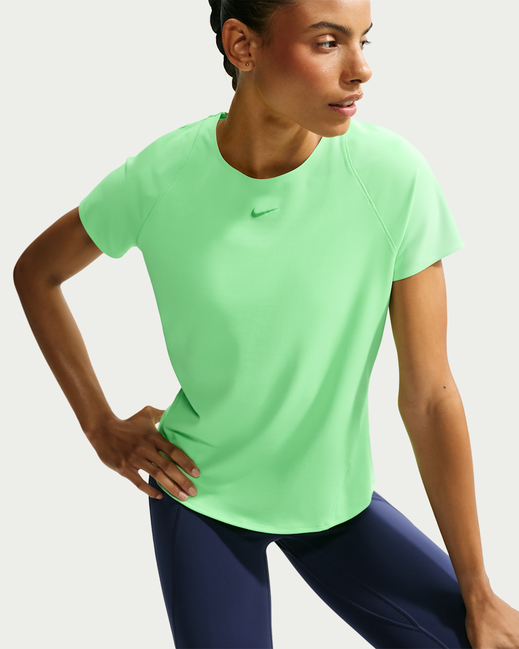 Nike Universa Women's Dri-FIT Short-Sleeve Top - Illusion Green/Green Spark