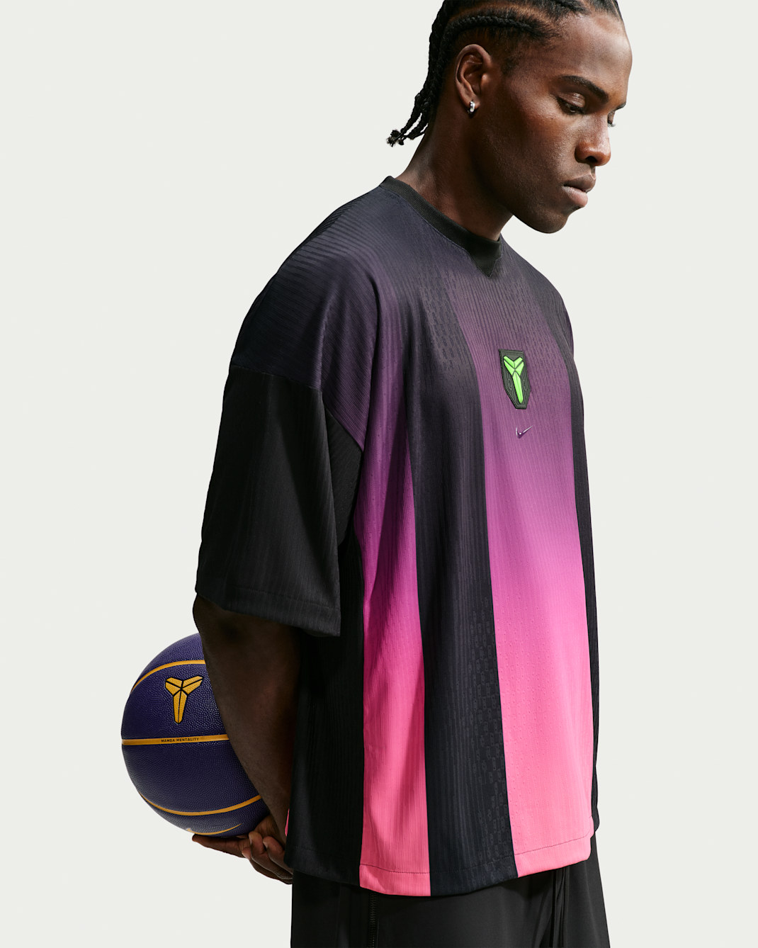 Kobe Mambacurial Men's Basketball Jersey - Black/Red Plum