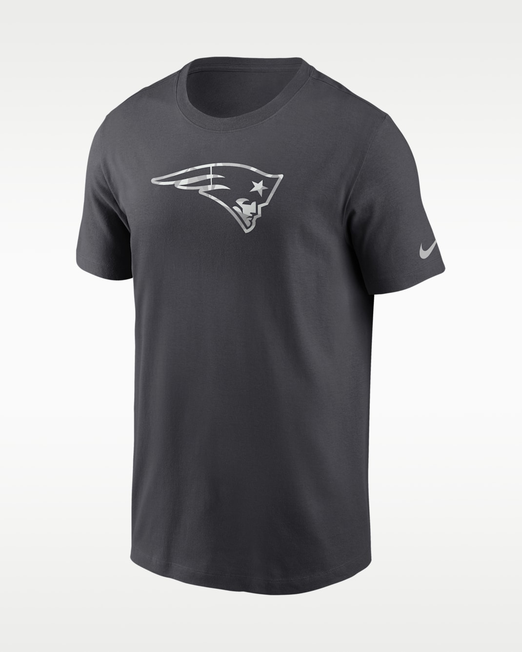 New England Patriots Fractal Logo Men's Nike NFL T-Shirt - Anthracite