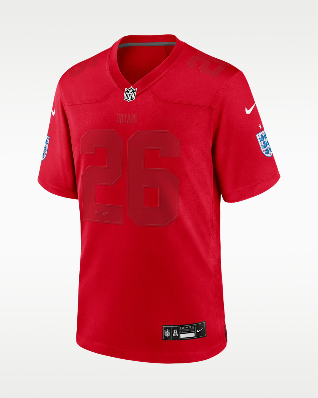 England National Team Men's Nike Soccer x NFL Game Jersey - Red