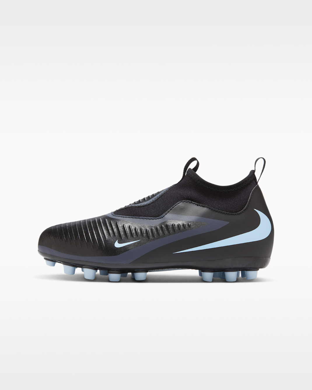 Nike Jr. Phantom 6 High Academy Fußballschuh für Kunstrasen für ältere Kinder - Schwarz/Schwarz