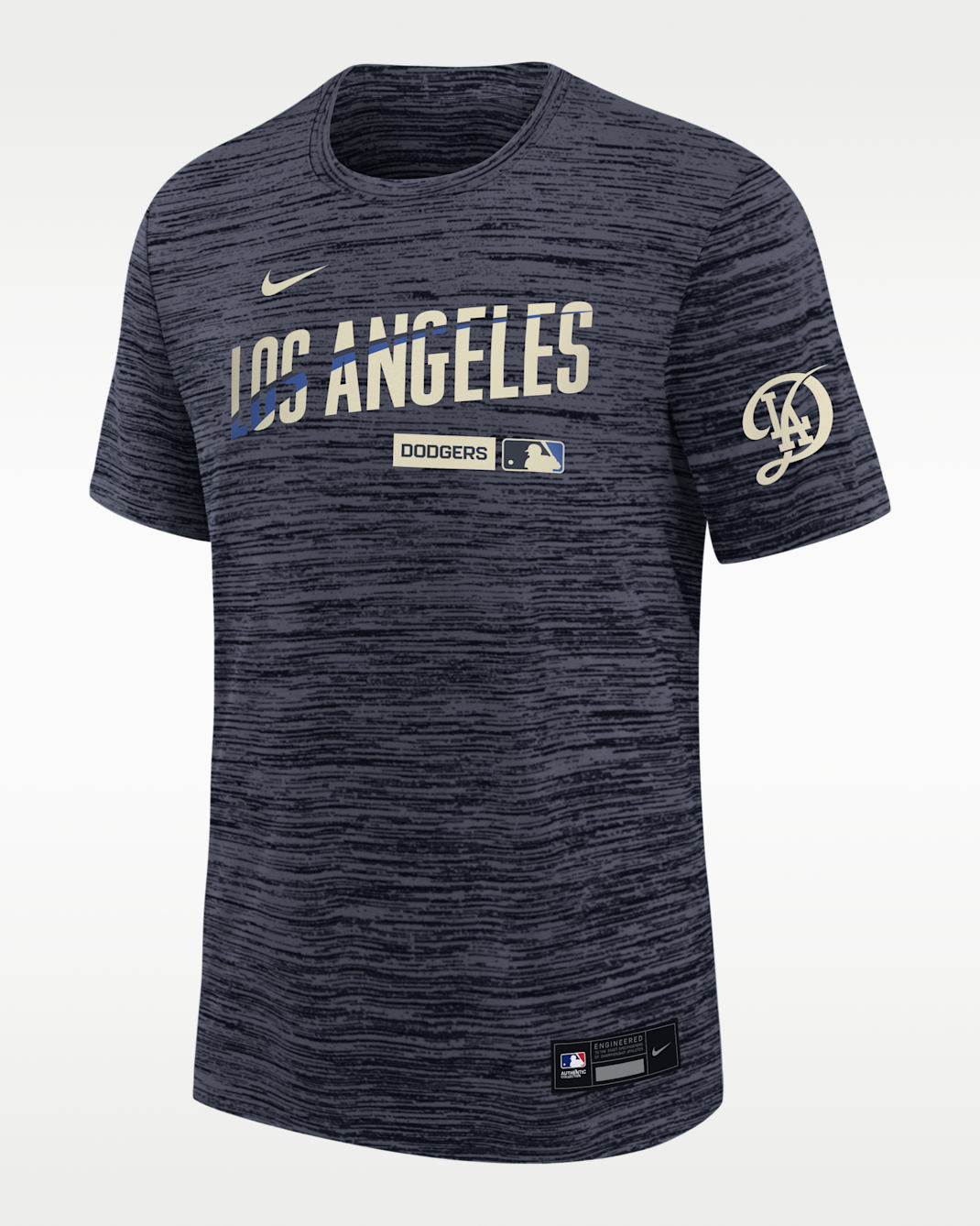 Los Angeles Dodgers Authentic Collection City Connect Veloctiy Big Kids' Nike Dri-FIT MLB T-Shirt - Navy