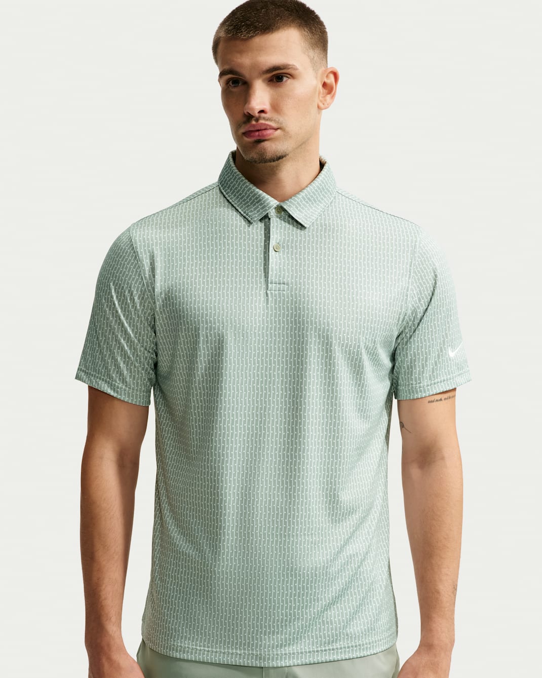Nike Velocity Men's Dri-FIT Printed Golf Polo - Jade Horizon/Spruce Fog/White