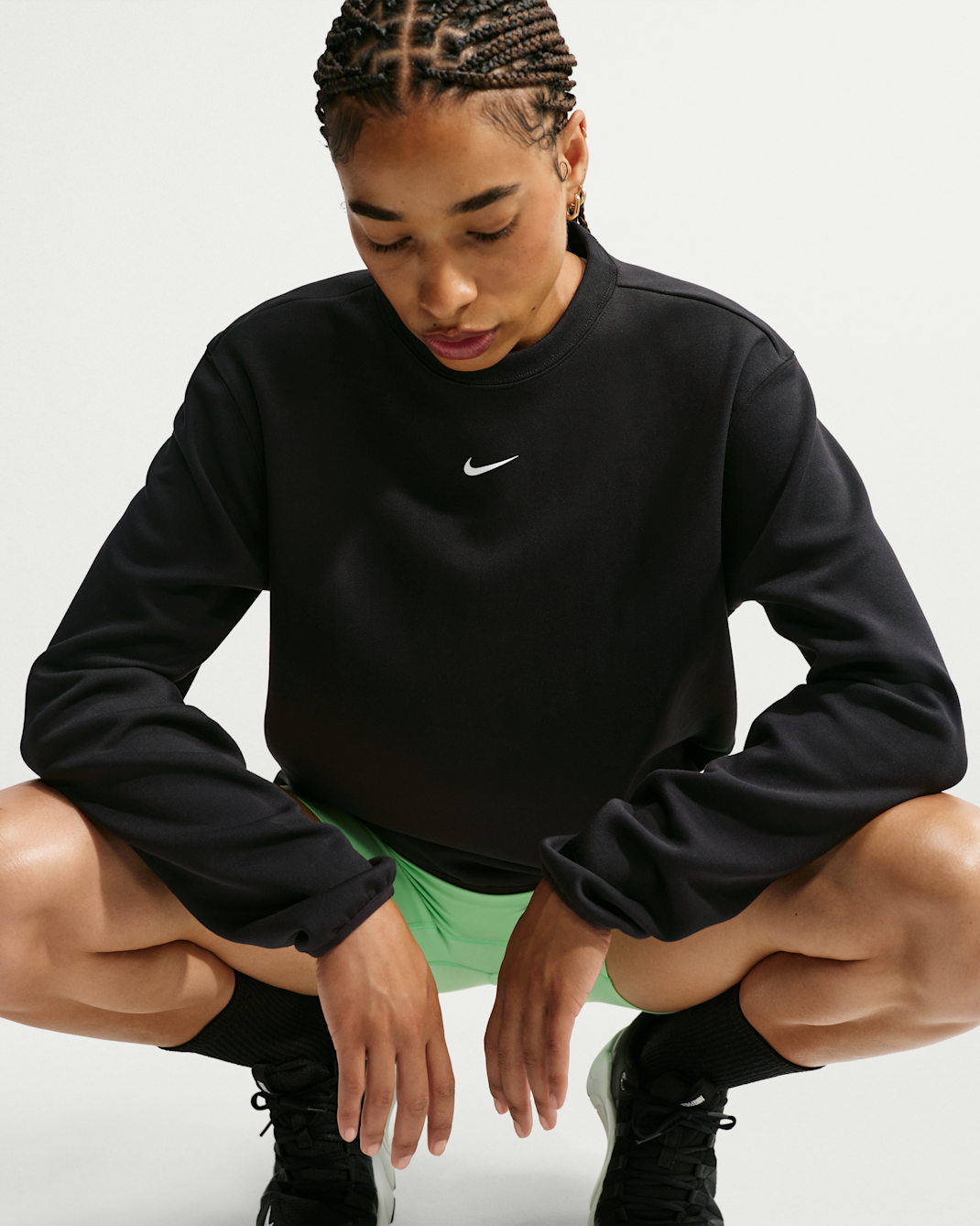 Nike Studio Fleece Sport Women's Dri-FIT Crew-Neck Sweatshirt
