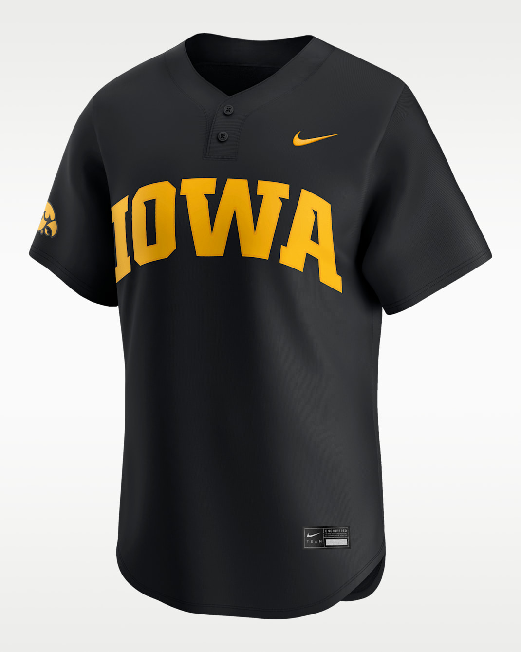 Iowa Wordmark Men's Nike College Limited Baseball Jersey - Black