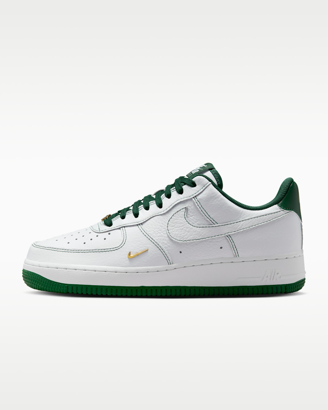 รองเท้าผู้หญิง Nike Air Force 1 '07 Mini Jewel - ขาว/Metallic Gold/Gorge Green