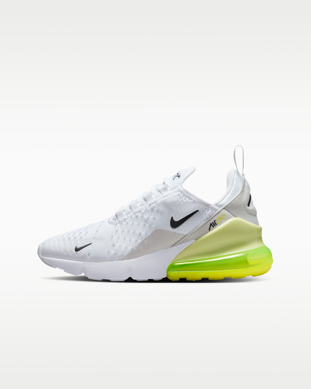 Tenis para niños grandes Nike Air Max 270 - Blanco/Luz de calcio/Gris vasto/Antracita