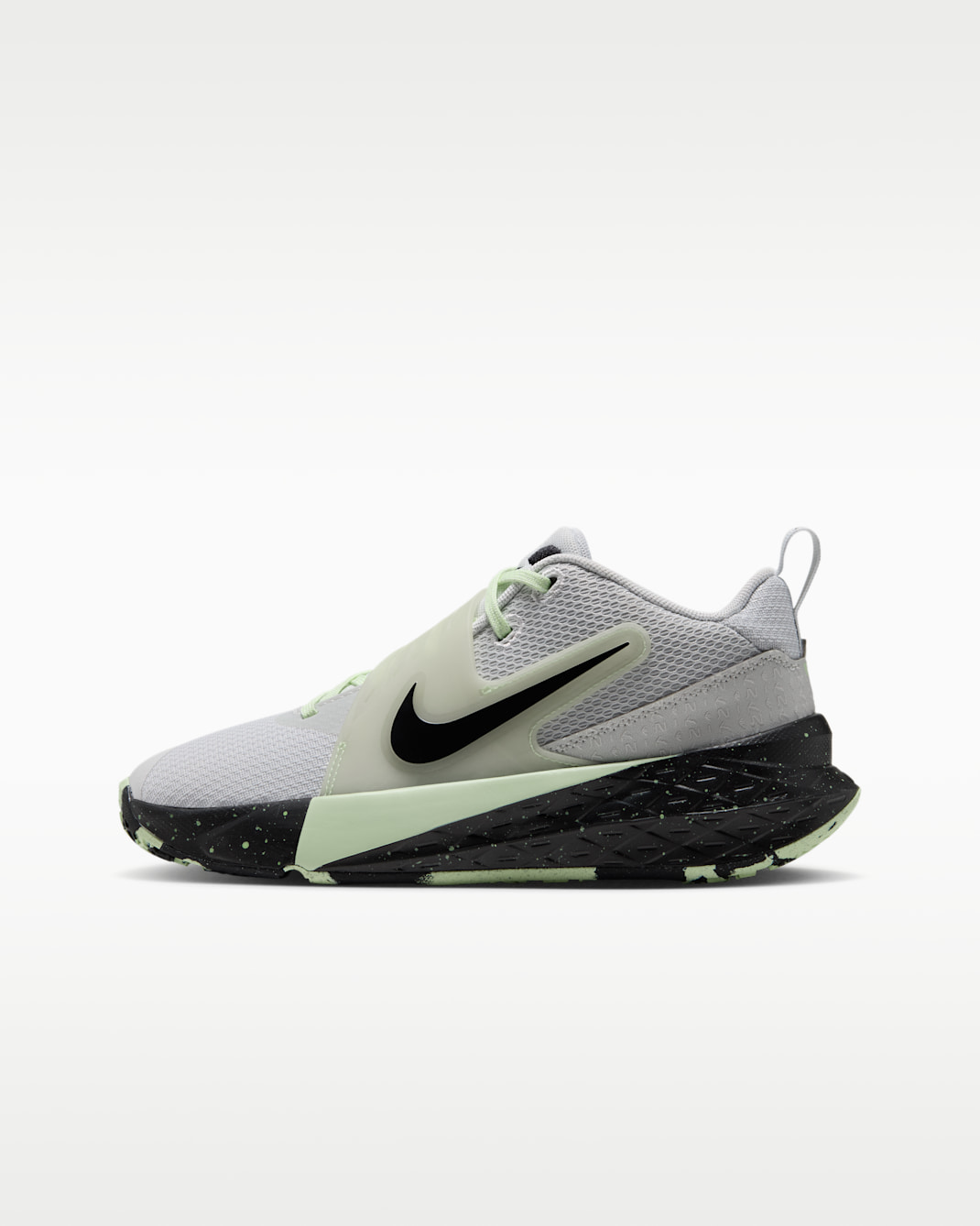Nike Team Hustle D 12 SE Big Kids' Basketball Shoes - Photon Dust/Barely Volt/Black