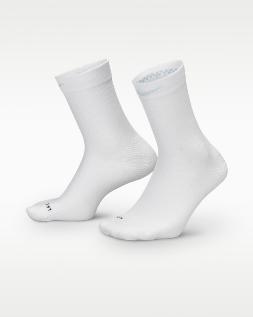 Nike Running Lightweight Micro Crew Socks (1 Pair) - White/Black/Pure Platinum