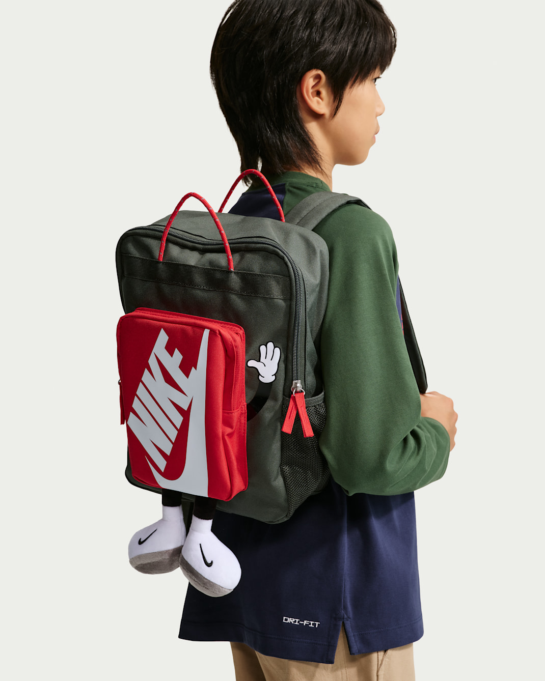 Nike Kids' Backpack - Camo Green/University Red/White