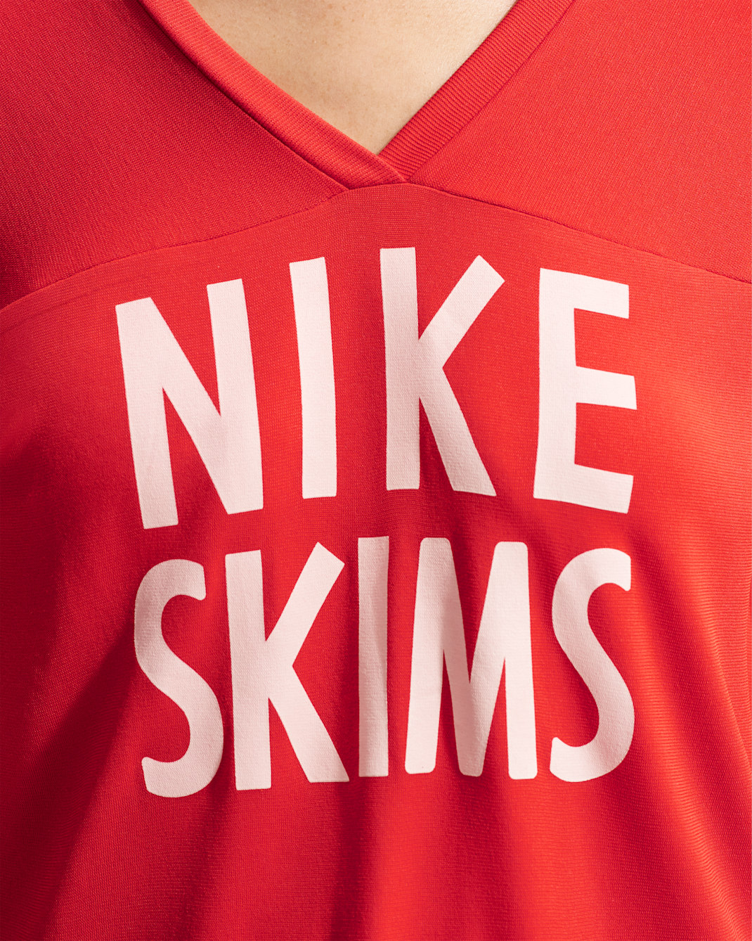 NikeSKIMS Stretch Knit Women's V-Neck Short-Sleeve Top