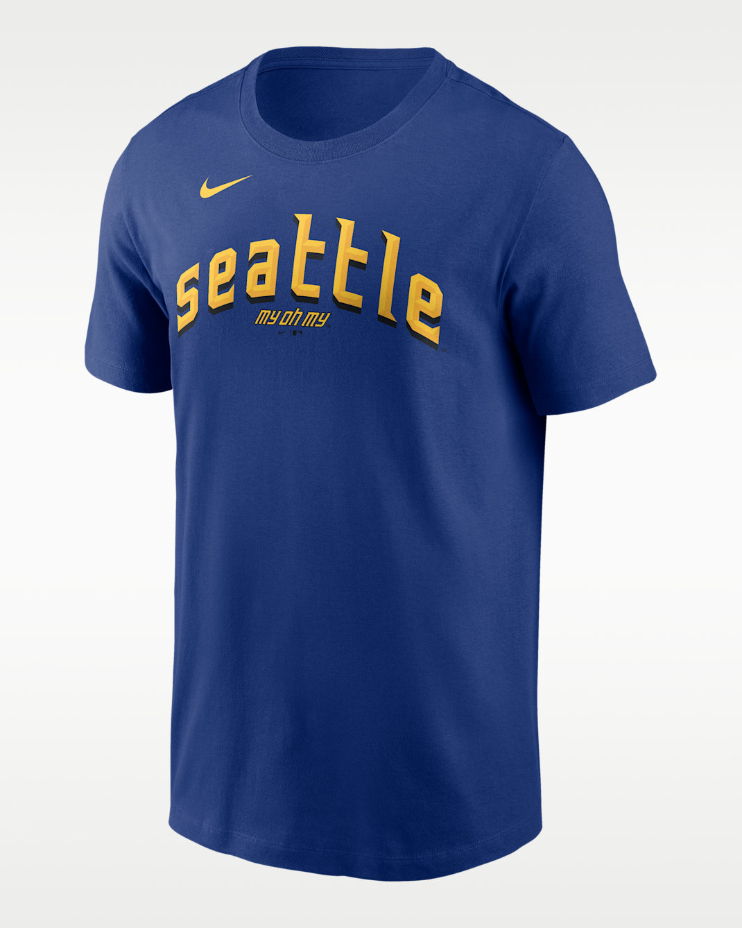 Playera Nike de la MLB para hombre Cal Raleigh Seattle Mariners City Connect - Azul enérgico