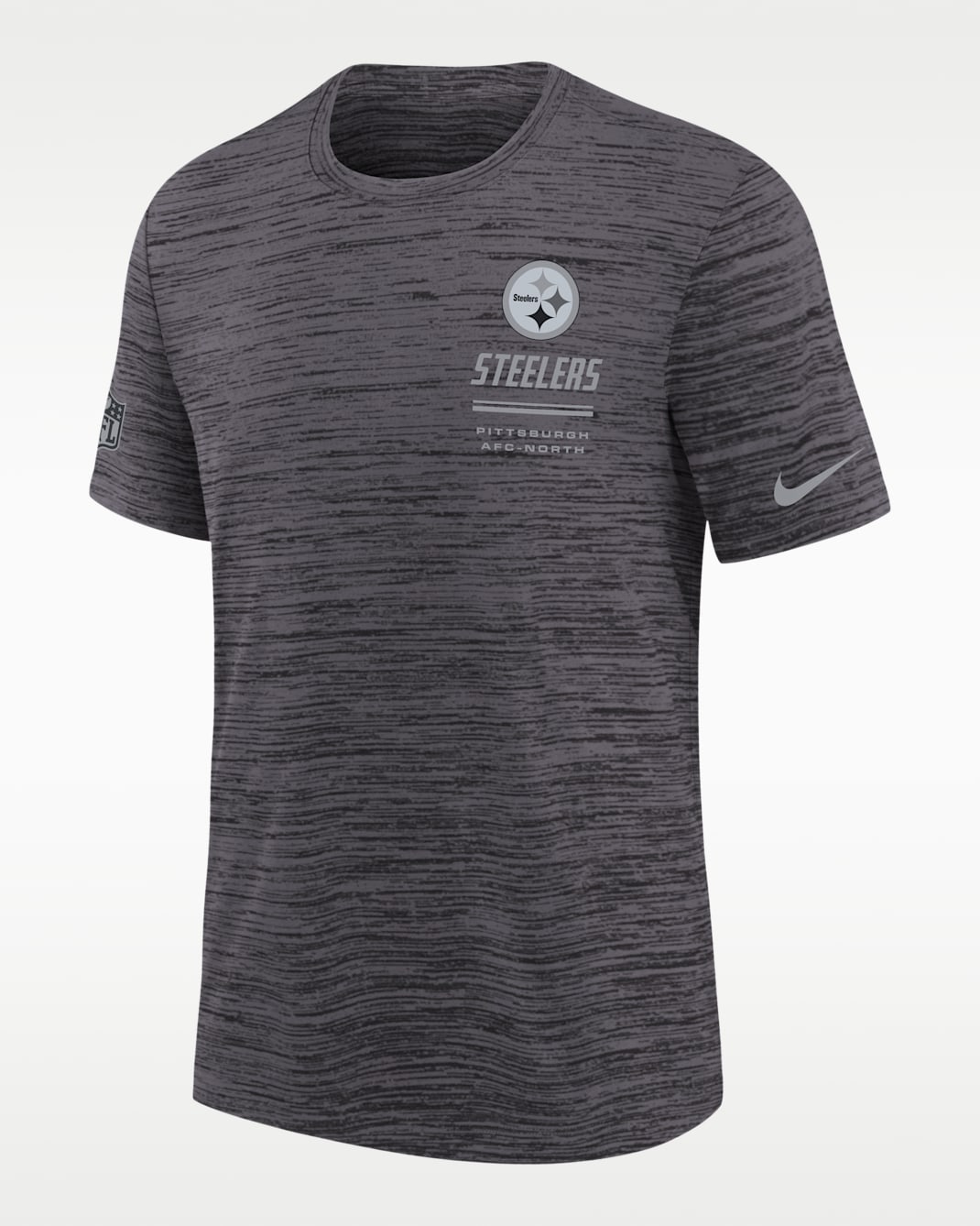 Playera Nike Dri-FIT de la NFL para niños talla grande Pittsburgh Steelers Sideline Team Issue Velocity - Negro