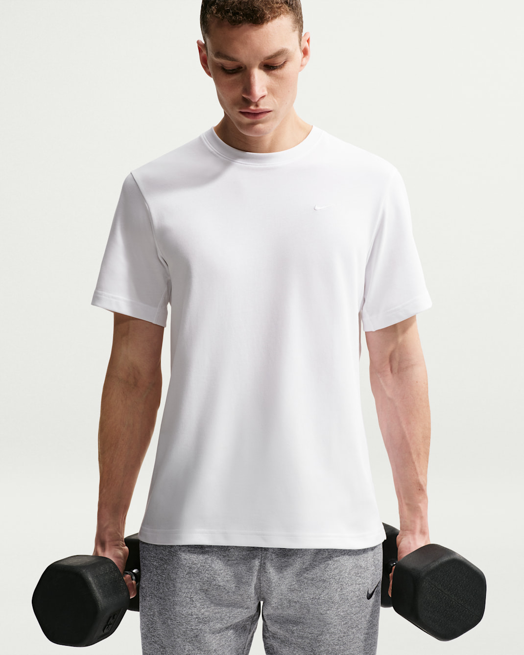 Nike Primary Men's Dri-FIT Short-sleeve Versatile Top - White/White