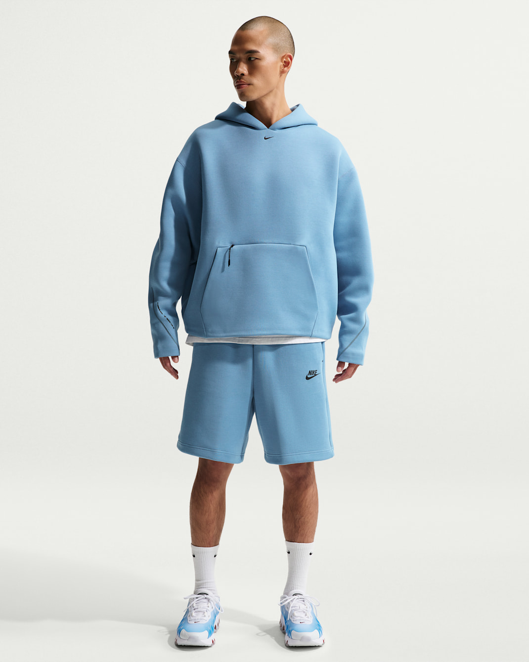 Shorts de tejido Fleece para hombre Nike Tech - Azul de trabajo/Negro