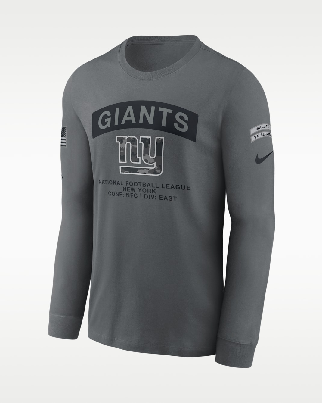 New York Giants Salute to Service Men's Nike NFL Long-Sleeve T-Shirt - Grey