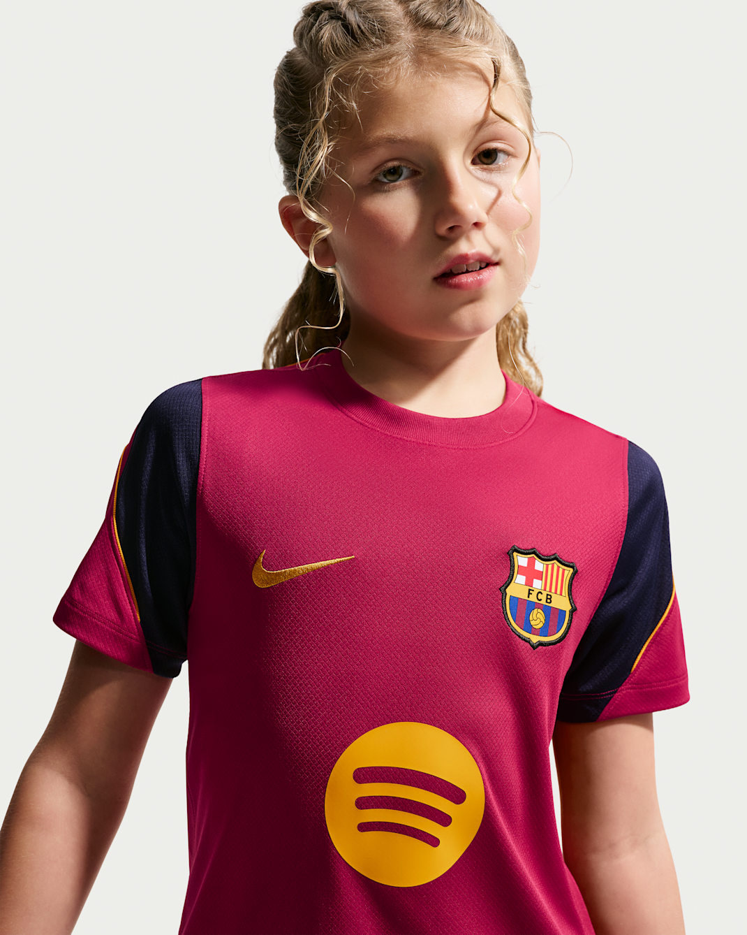 FC Barcelona Strike Big Kids' Nike Soccer Dri-FIT Short-Sleeve Top