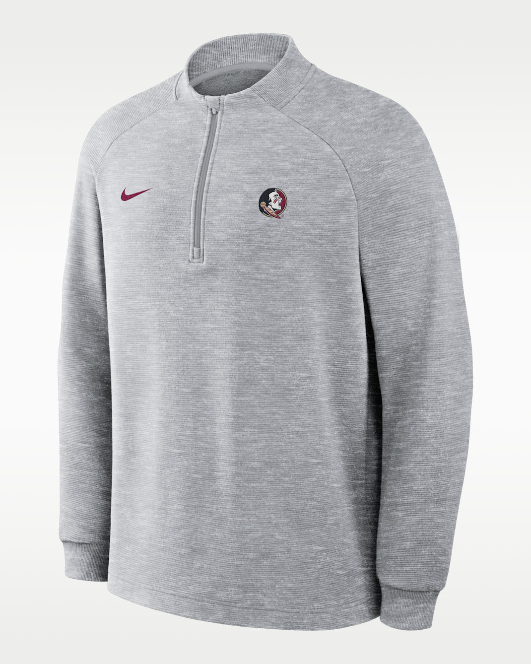 Sudadera universitaria Nike Therma-FIT de medio cierre para hombre Florida State Par - Gris