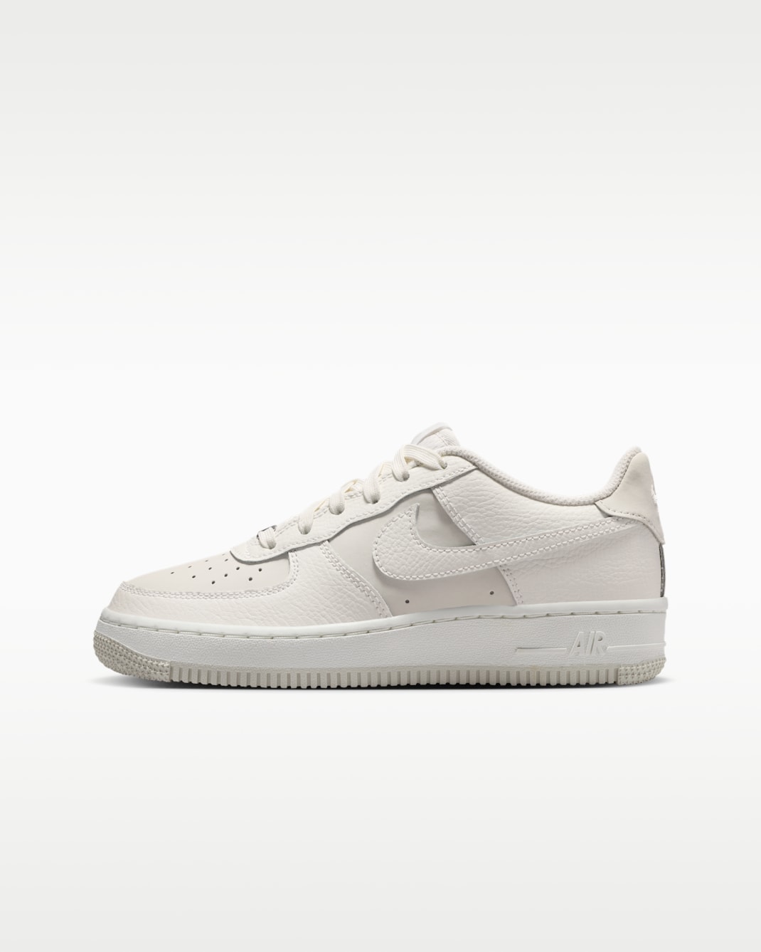 Nike Air Force 1 Older Kids' Shoes - Sail/Light Bone/Metallic Silver/Sail