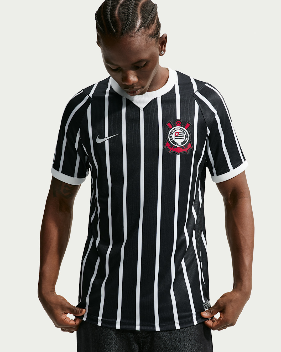 S.C. Corinthians 2026/27 Stadium Away Men's Nike Dri-FIT Football Replica Shirt - Black/Sail/Sail