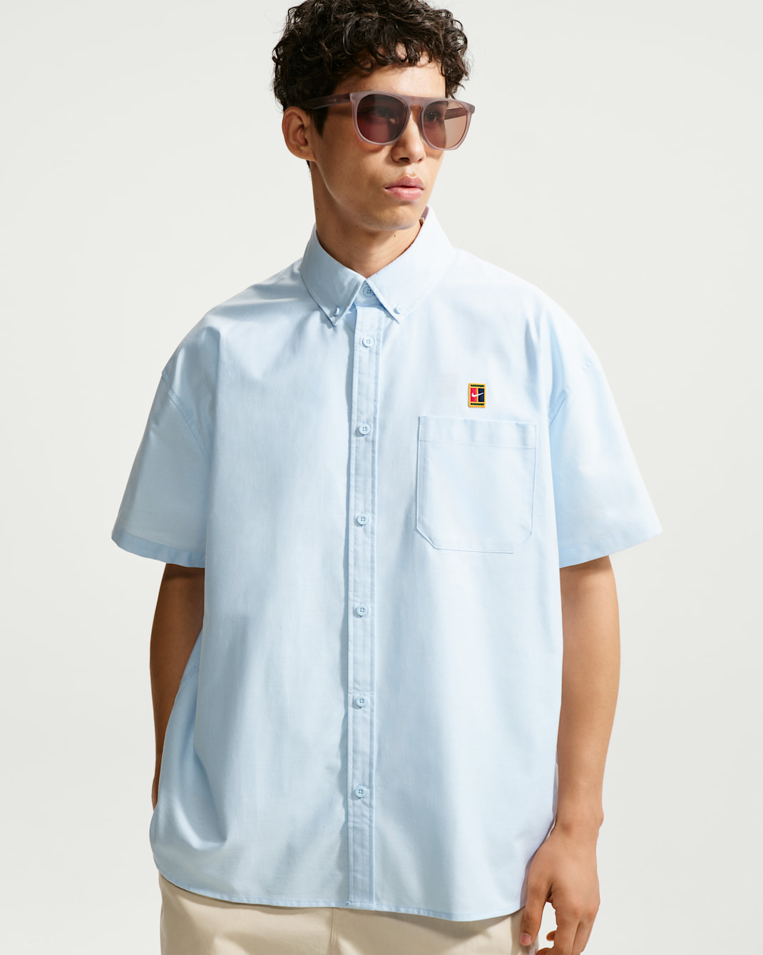 Nike Club Rules Men's Oxford Top - Hydrogen Blue/Hydrogen Blue