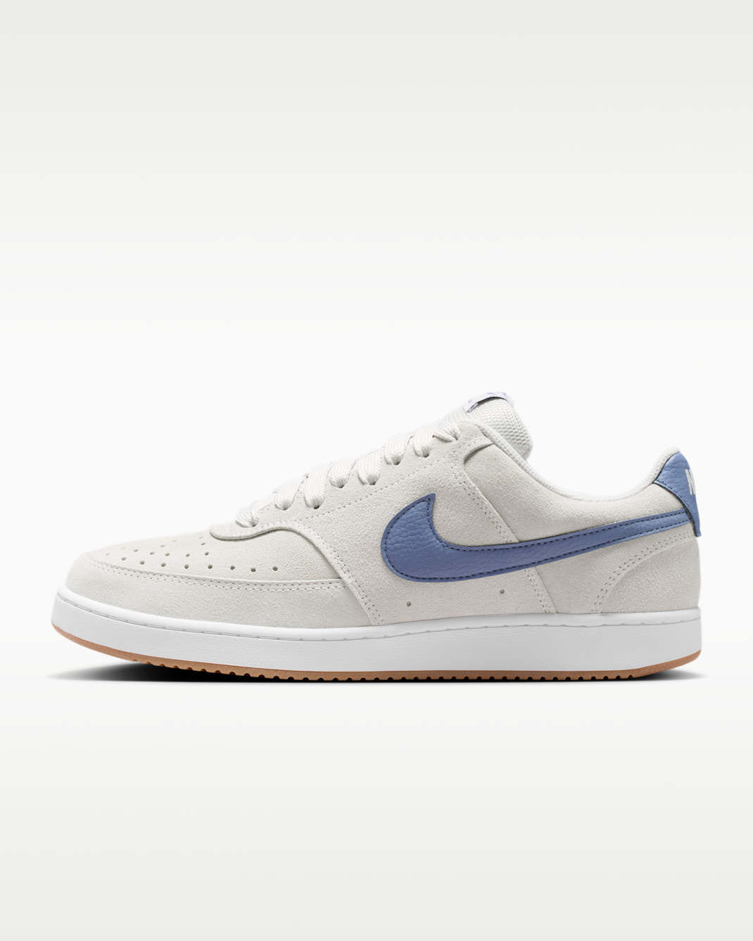Nike Court Vision Low Men's Shoes - Vast Grey/White/Gum Medium Brown/Diffused Blue