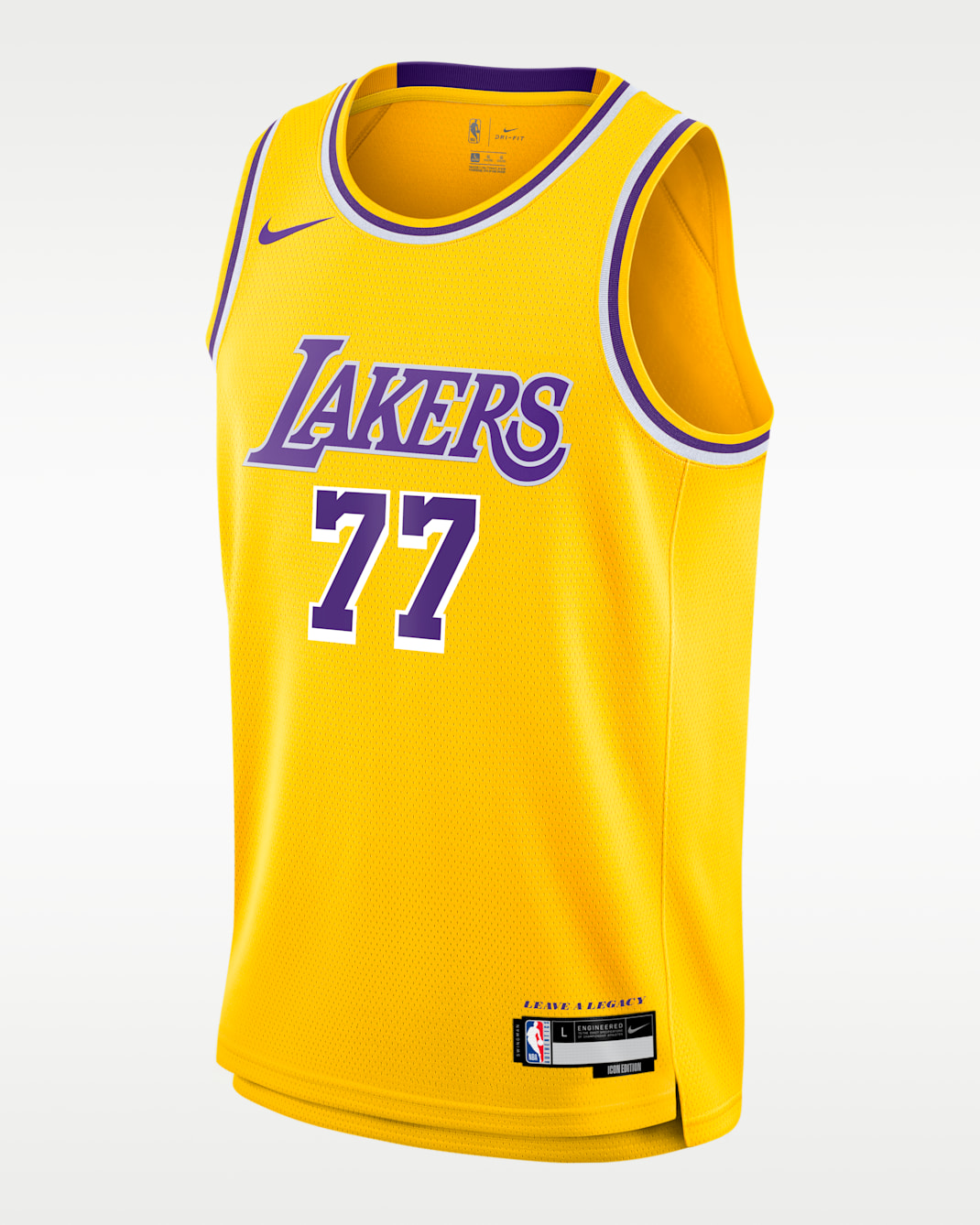 Luka Dončić Los Angeles Lakers Icon Edition Big Kids' Swingman Jersey - Amarillo