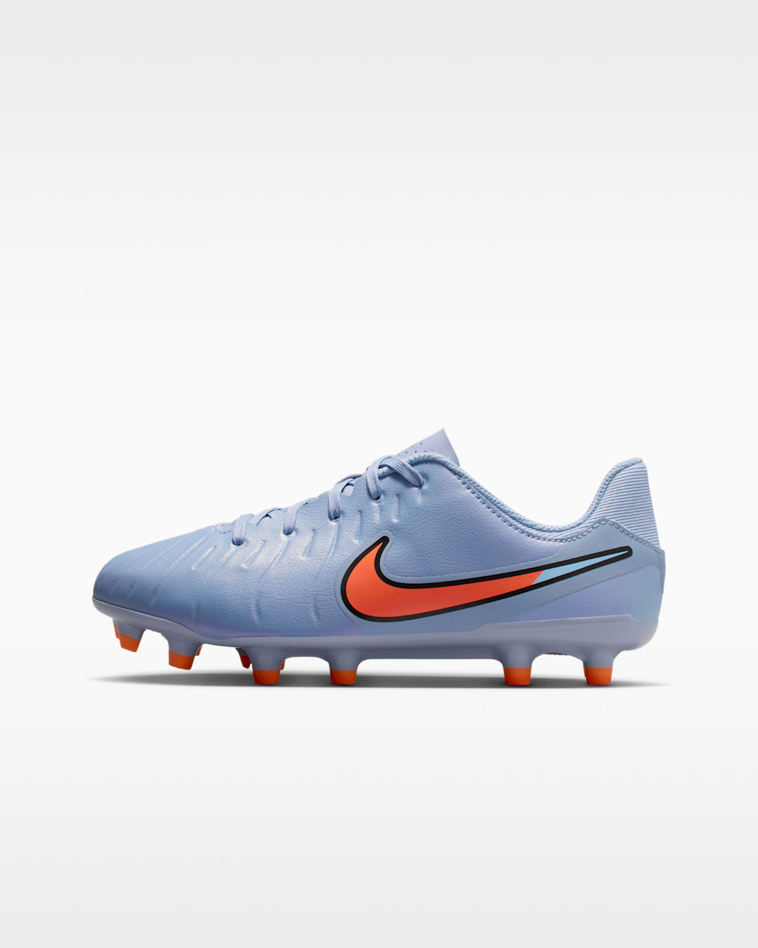 Nike Jr. Tiempo Legend 10 Academy lav-profil fotballsko til flere underlag til små og store barn - Blue Eclipse/Svart