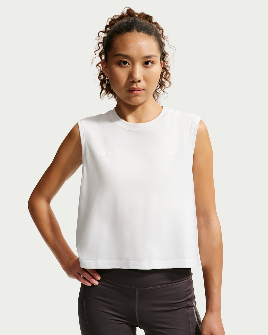 Nike Swift Butterfly Women's Dri-FIT Sleeveless Running T-Shirt - Summit White