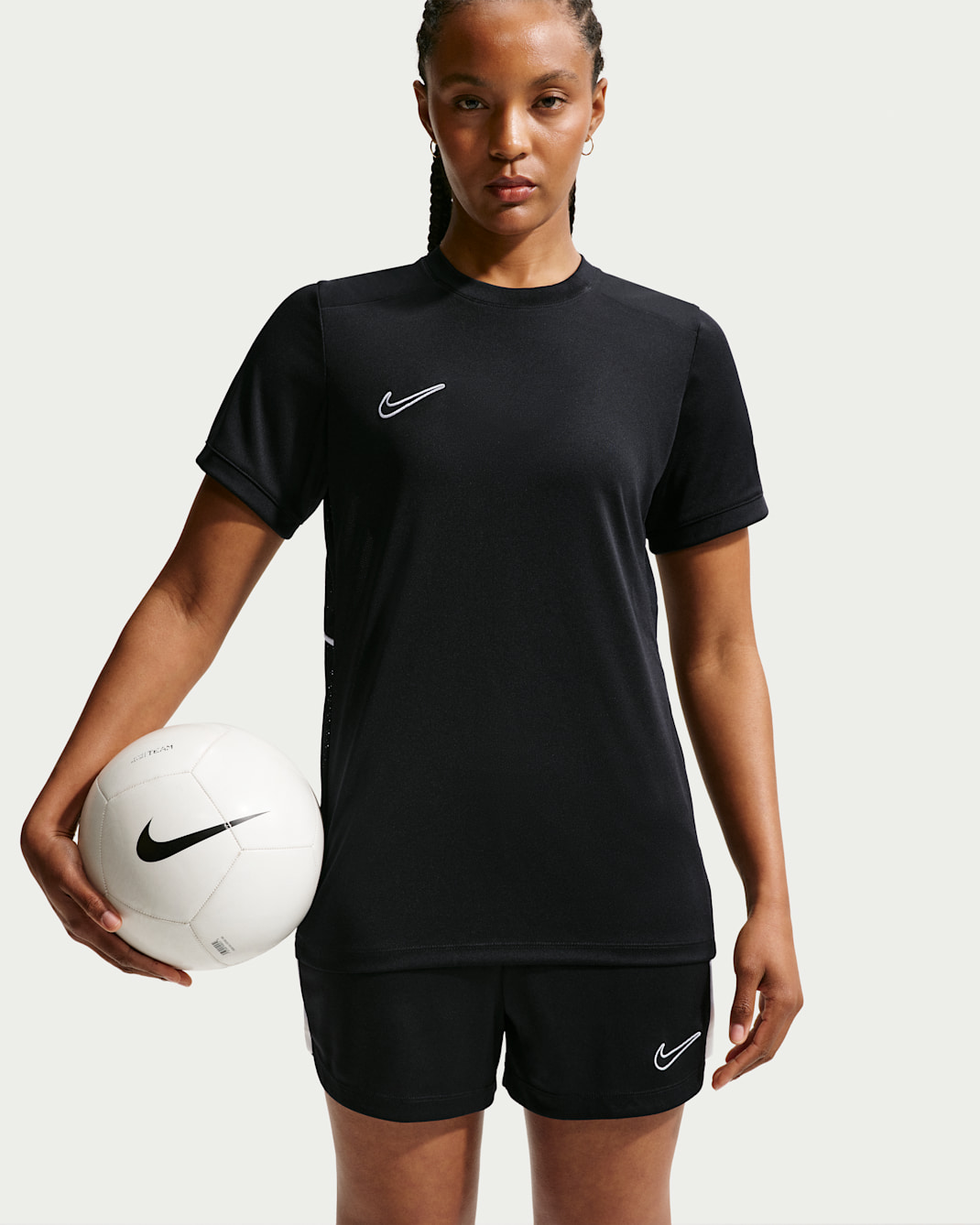 Nike Academy Dri-FIT-Fußballoberteil (Damen) - Schwarz/Schwarz/Weiß/Weiß