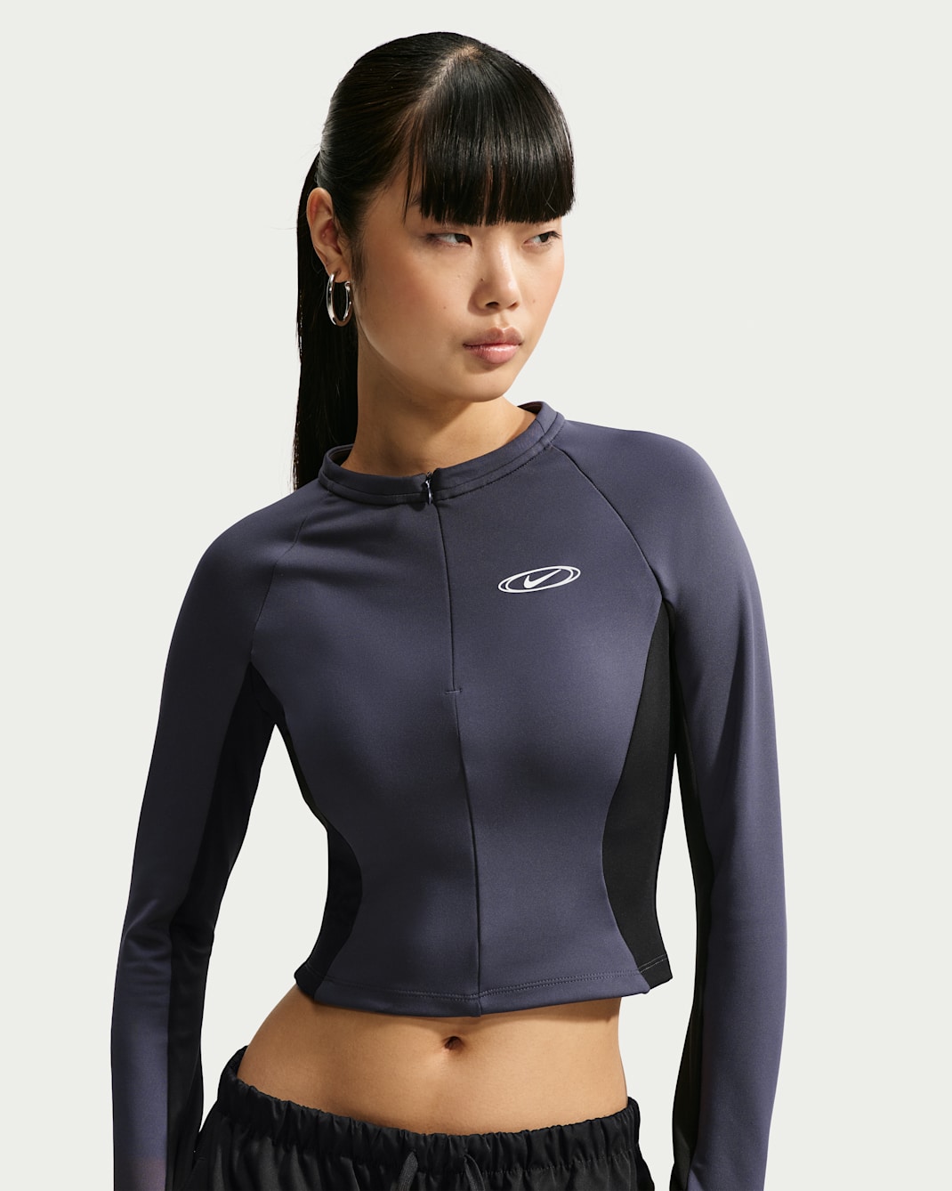 Nike Sportswear Women's Tight 1/2-Zip Top - Gridiron/Black/White