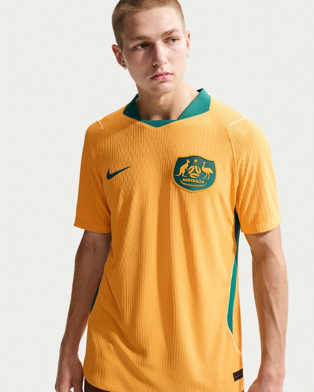 Australia 2026/27 Match Home Men's Nike Aero-FIT Football Authentic Jersey - Sport Gold/Mystic Green/Sail/Mystic Green