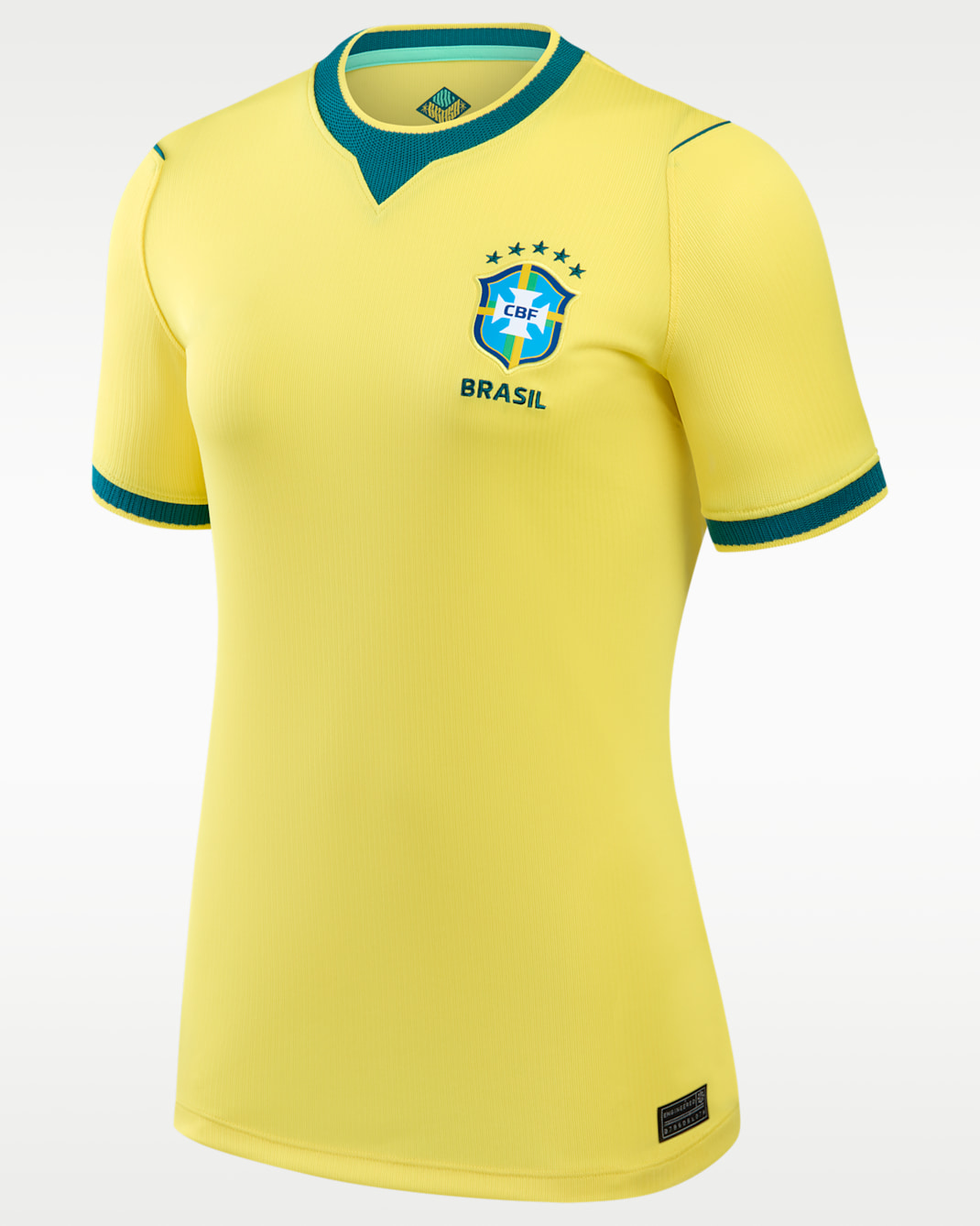 Brazil 2026 Match Home Women's Nike Aero-FIT Soccer Authentic Jersey - Canary/Light Menta/Geode Teal