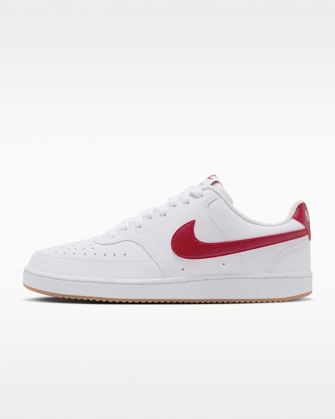 Nike Court Vision Low Men's Shoes - White/Gum Medium Brown/Gym Red