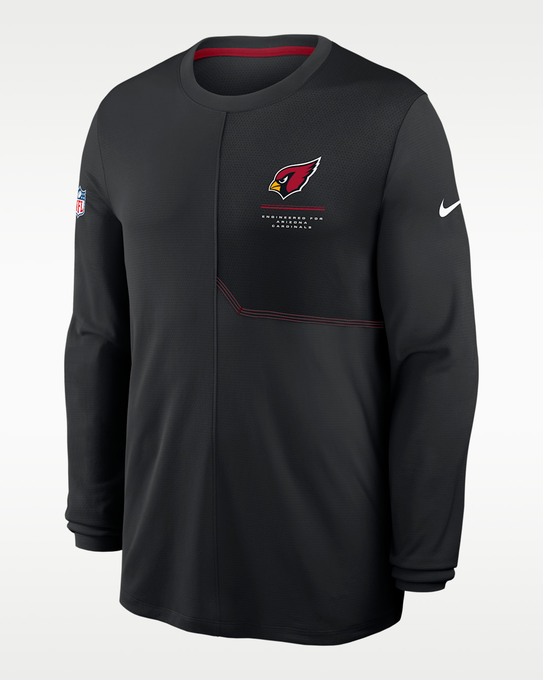 Arizona Cardinals Sideline Coach Men's Nike Dri-FIT NFL Long-Sleeve Top - Black