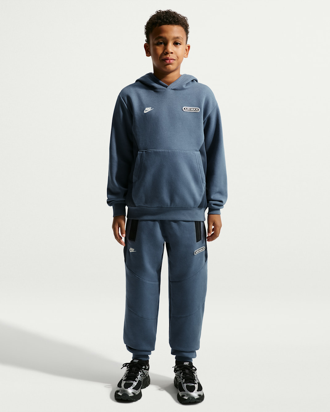 Pantalon de survêtement en Fleece Nike Sportswear Air Max pour ado - Diffused Blue/Thunder Blue/Noir