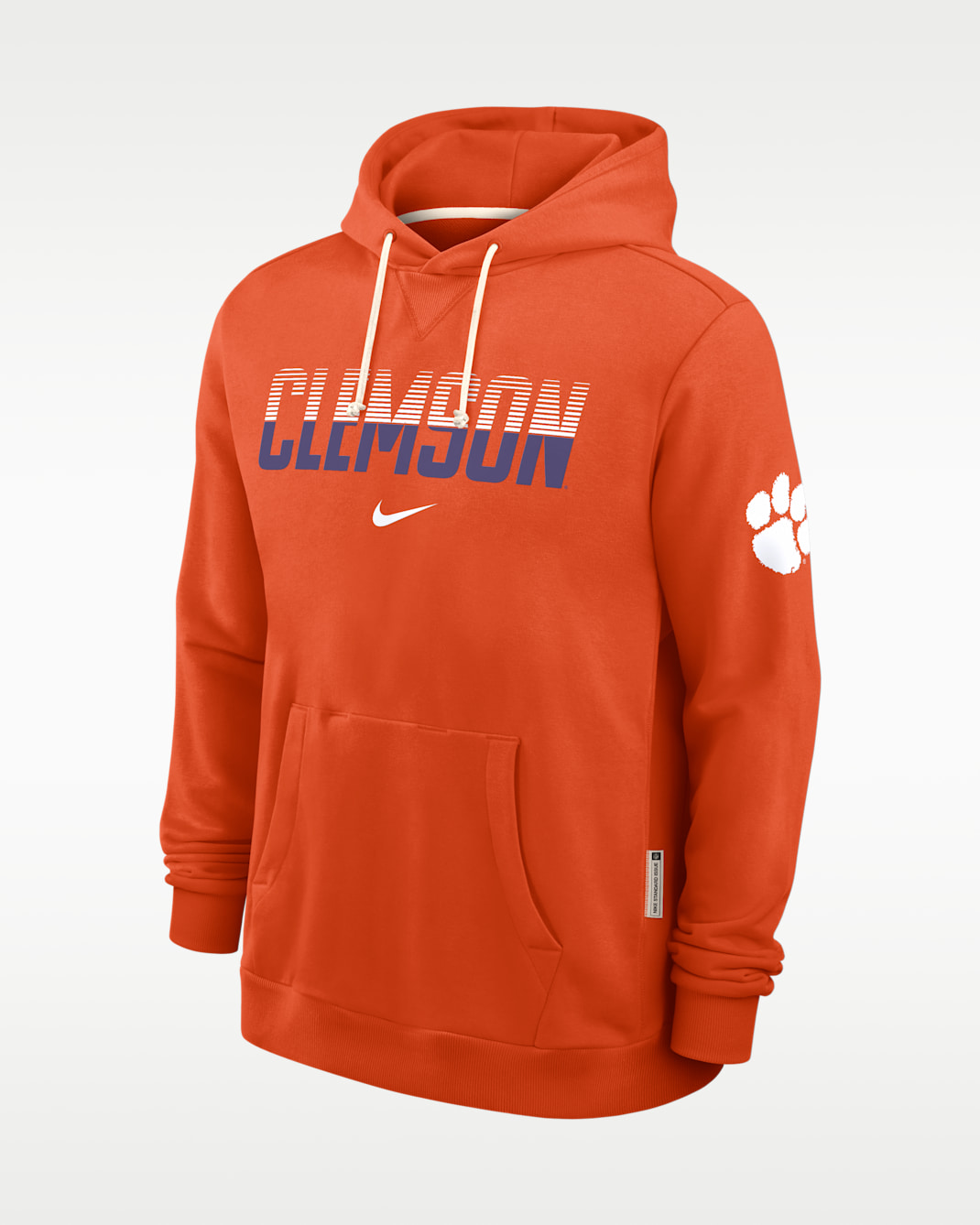 Sudadera con gorro sin cierre universitaria Nike Dri-FIT para hombre Clemson Sideline Standard Issue - Naranja universitario