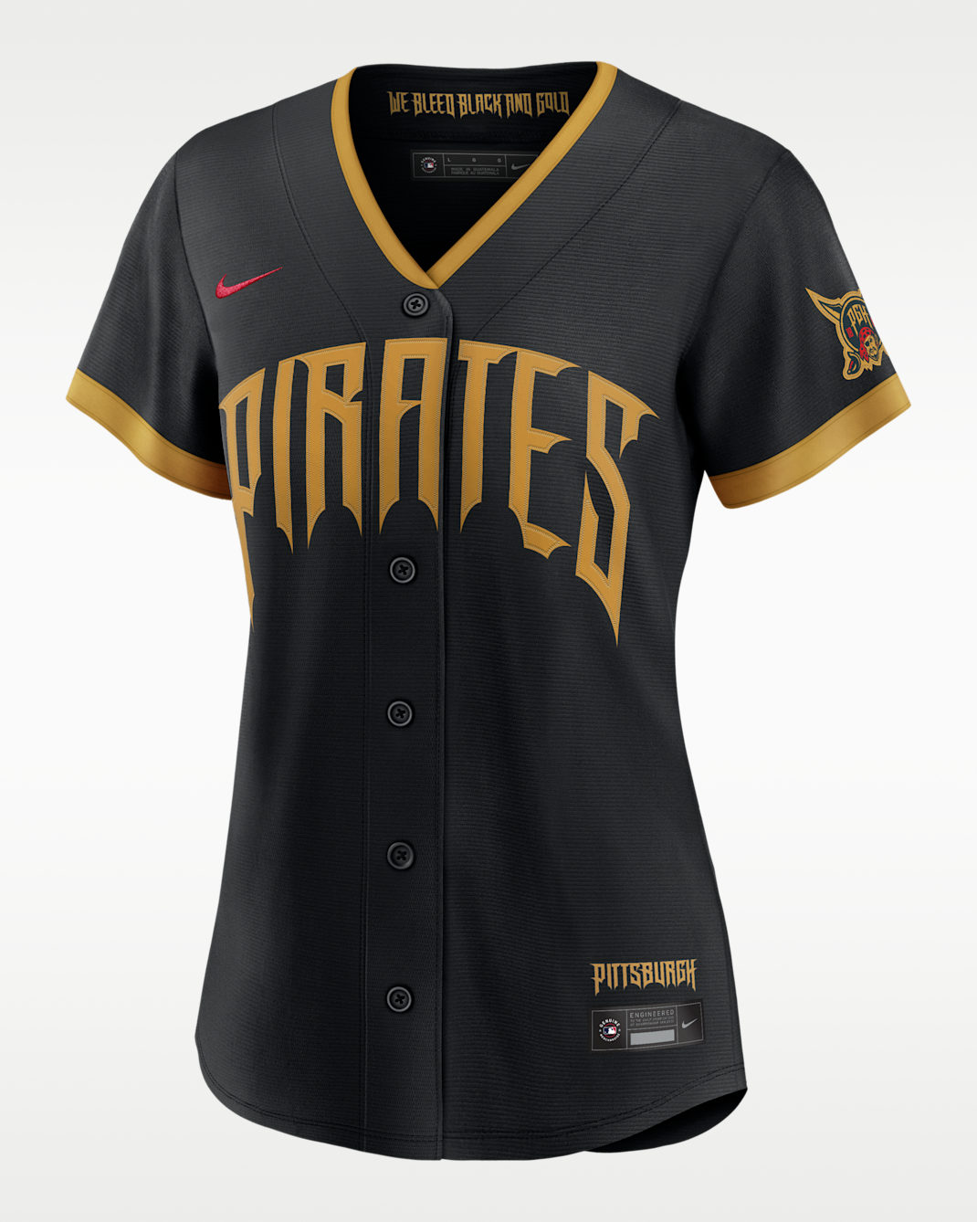 Pittsburgh Pirates City Connect Women's Nike MLB Stadium Jersey - Black