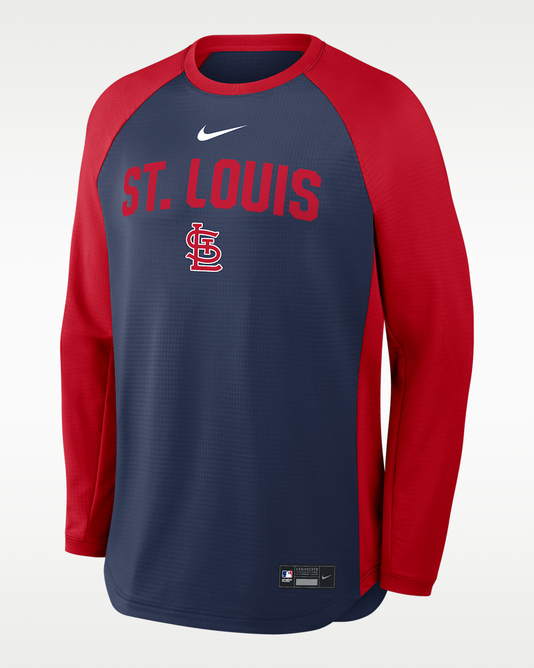 St. Louis Cardinals Authentic Collection Men's Nike Dri-FIT Pullover Crew - Navy