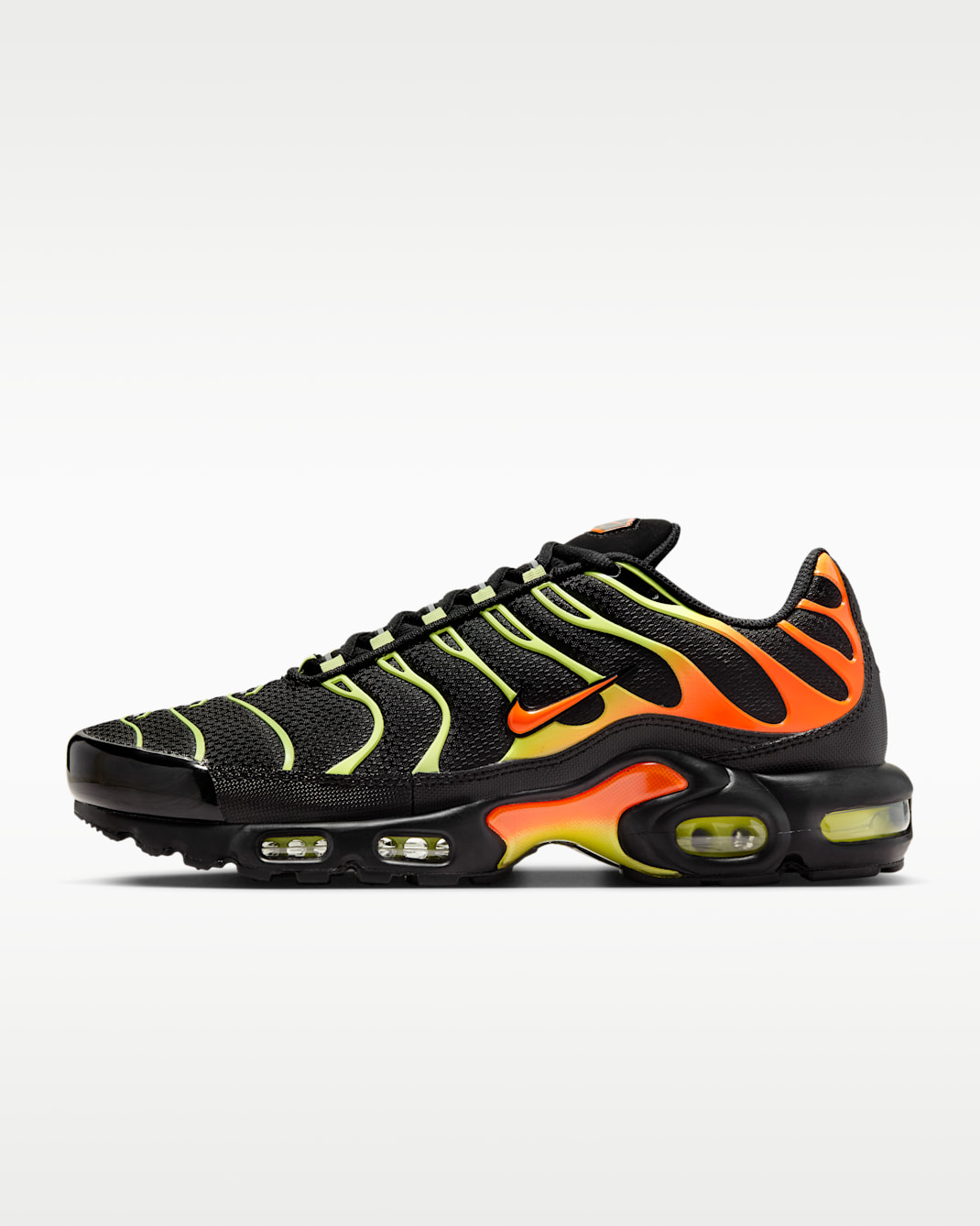 Nike Air Max Plus Men's Shoes - Black/Limelight/Hyper Crimson