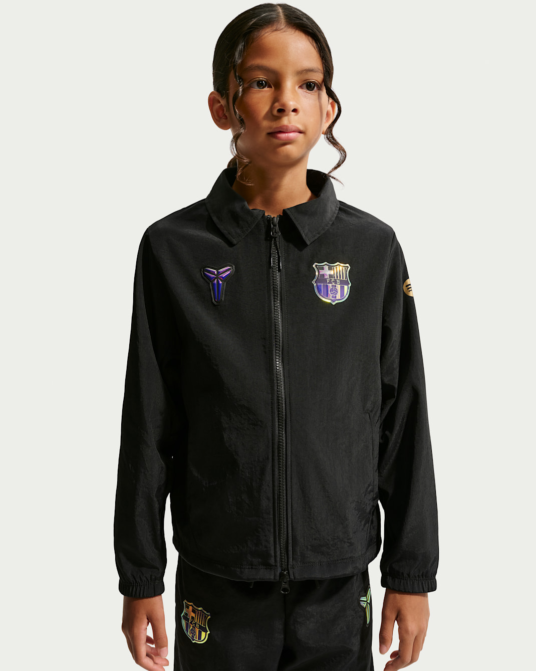 FC Barcelona Away Big Kids' Kobe Soccer Woven Jacket