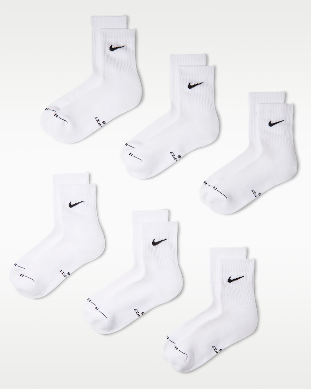 Nike Everyday Elevated Micro Crew Socks (6 Pairs) - Multi-Color