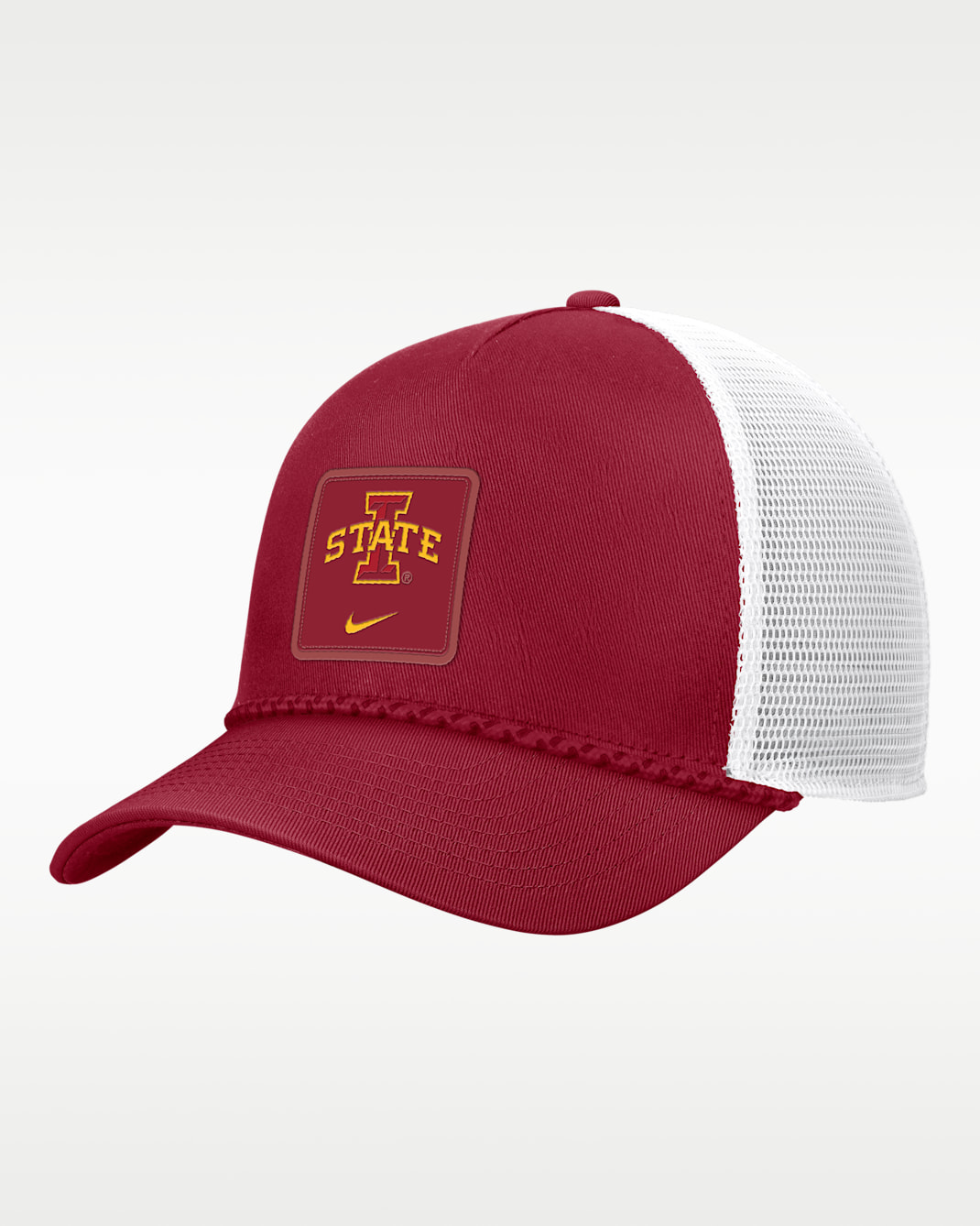 Iowa State Sideline Rope Men's Nike College Trucker Adjustable Hat - Crimson