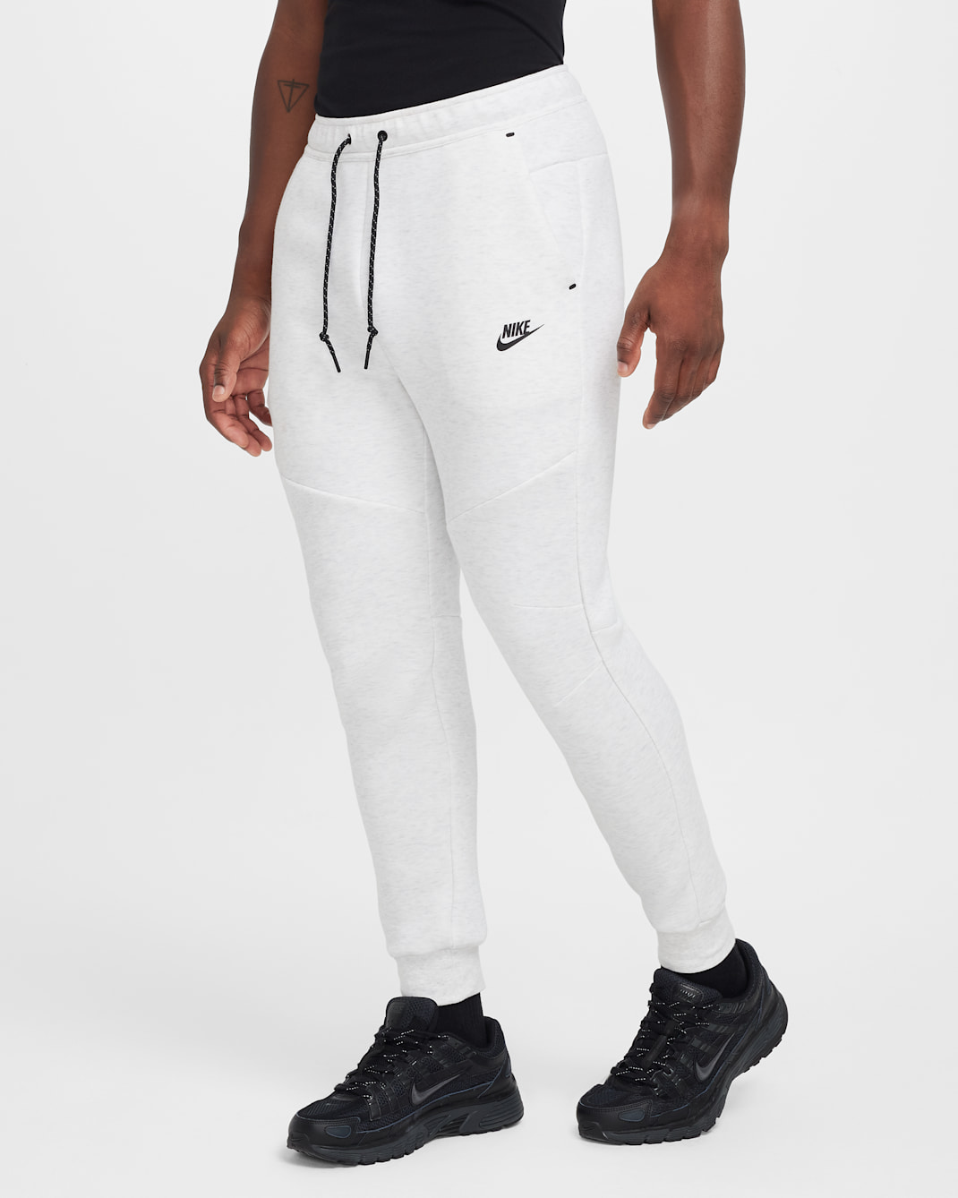Nike Tech Men's Fleece Joggers - Birch Heather/Black